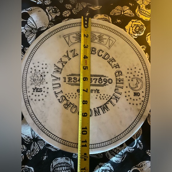 EUC Gothic Ouija Spirit Board Marble Cake/Dessert/Cheese Footed Serving Platter - Picture 4 of 11